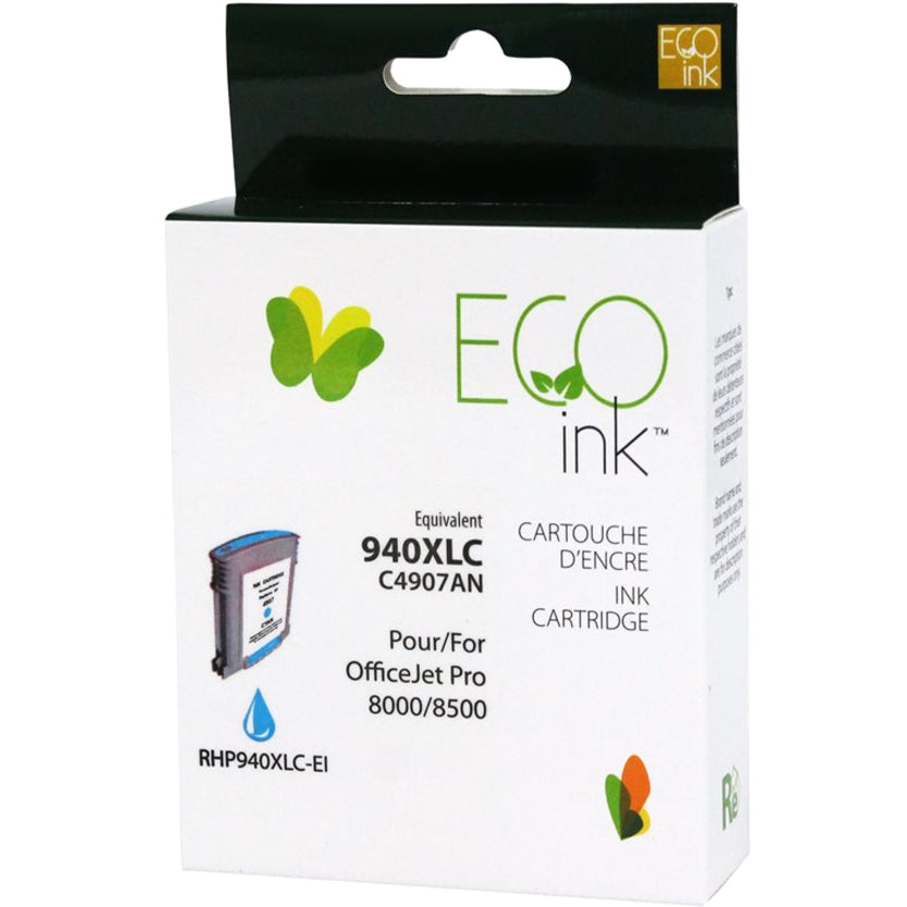 Eco Ink Ink Cartridge - Remanufactured for Hewlett Packard C4907AN / 940XL - Cyan - 1400 Pages - 1 Pack