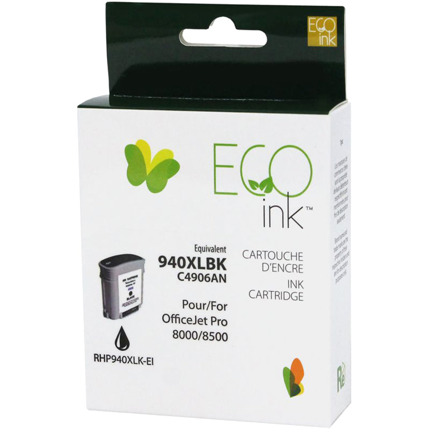 Eco Ink Ink Cartridge - Remanufactured for Hewlett Packard C4906AN / 940XL - Black - 2200 Pages - 1 Pack