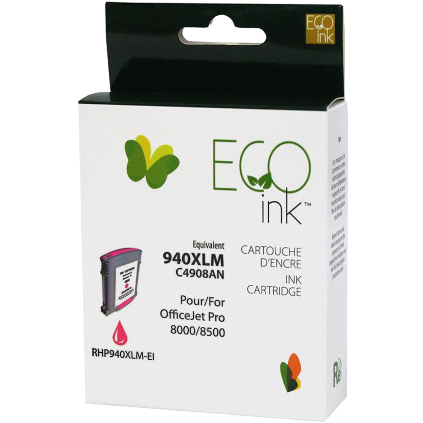 Eco Ink Ink Cartridge - Remanufactured for Hewlett Packard C4908AN / 940XL - Magenta - 1400 Pages - 1 Pack