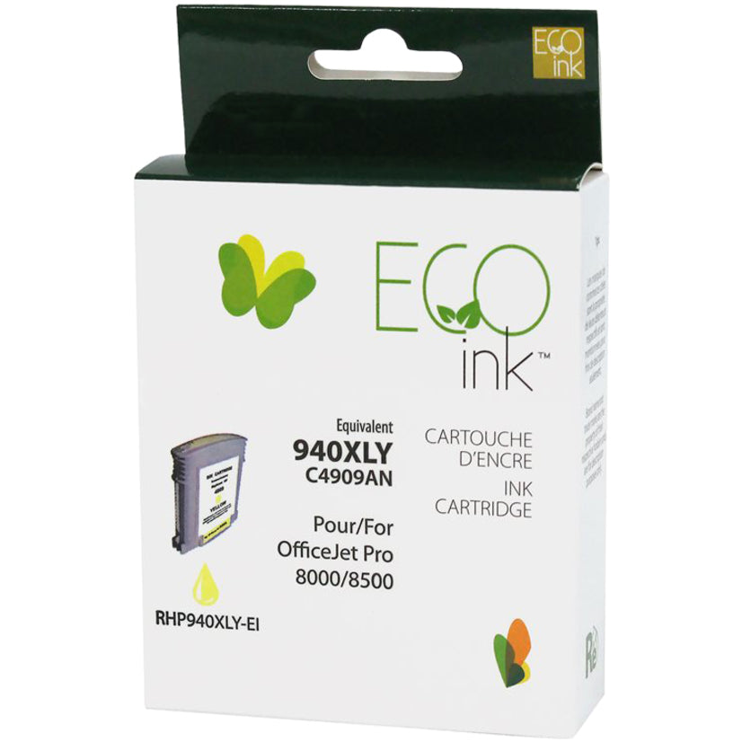 Eco Ink Ink Cartridge - Remanufactured for Hewlett Packard C4909AN / 940XL - Yellow - 1400 Pages - 1 Pack