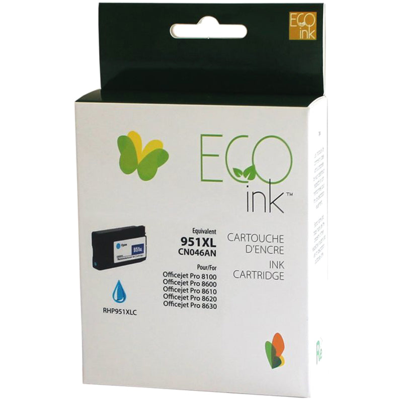 Eco Ink Ink Cartridge - Remanufactured for Hewlett Packard CN046AN / 951XL - Cyan - 1500 Pages - 1 Pack