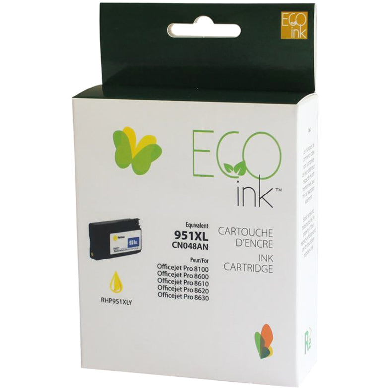 Eco Ink Ink Cartridge - Remanufactured for Hewlett Packard CN048AN / 951XL - Yellow - 1500 Pages - 1 Pack