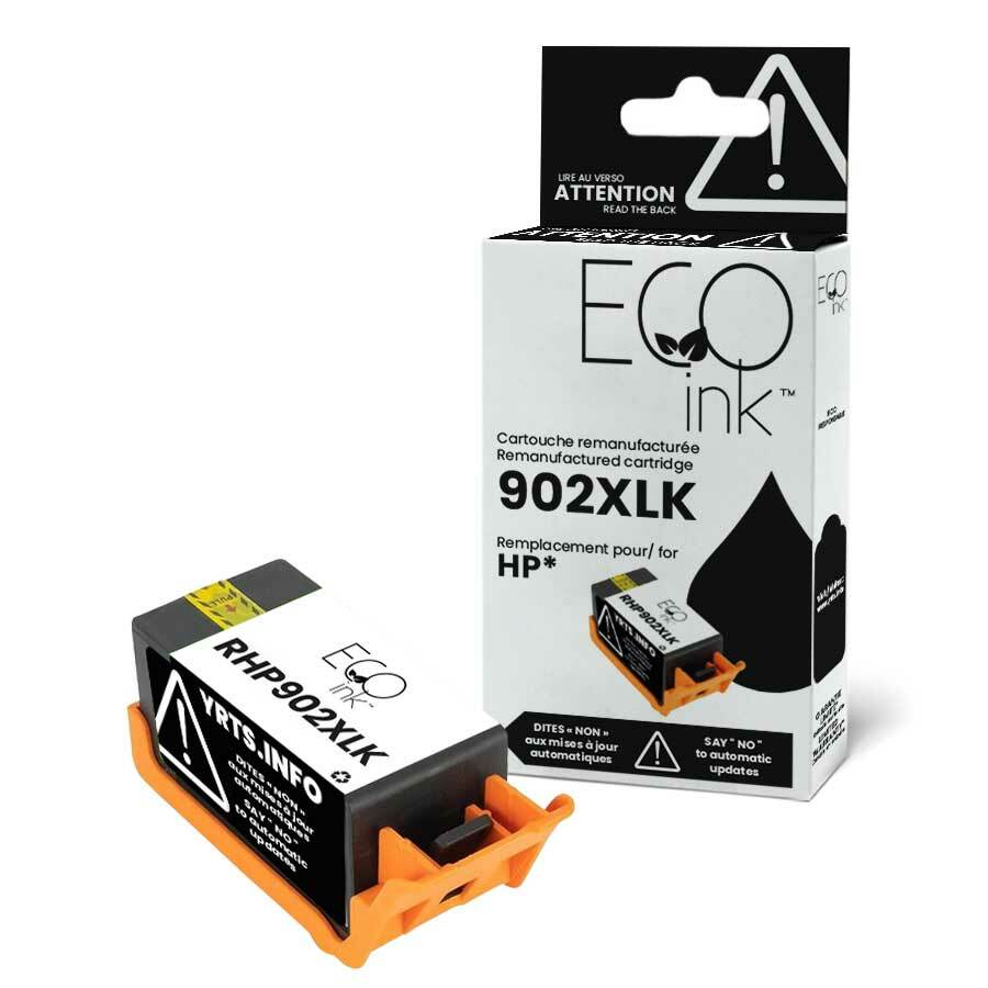 Eco Ink Ink Cartridge - Remanufactured for Hewlett Packard T6M14AN / 902XL - Black - 825 Pages - 1 Pack