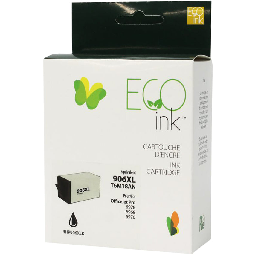 Eco Ink Ink Cartridge - Remanufactured for Hewlett Packard T6M18AN / 906XL - Black - 1500 Pages - 1 Pack