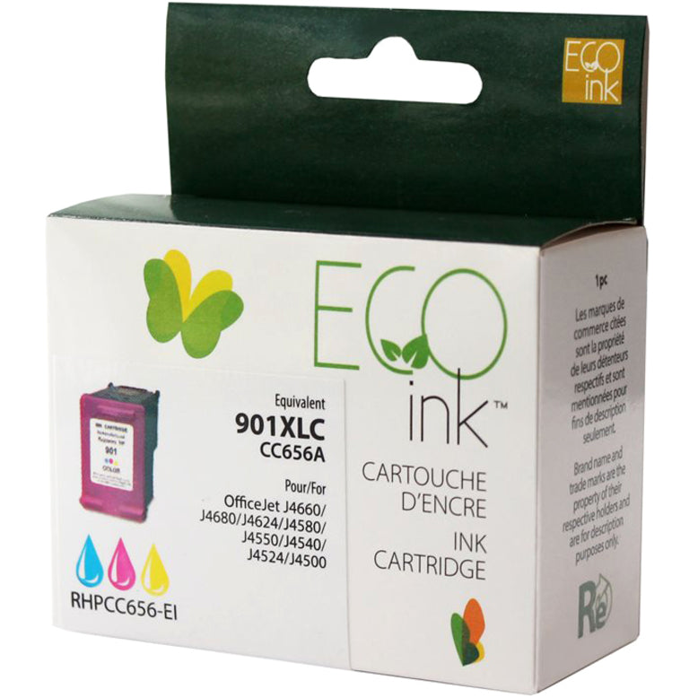 Eco Ink Ink Cartridge - Remanufactured for Hewlett Packard CC656AN / 901 - Color - 360 Pages - 1 Pack