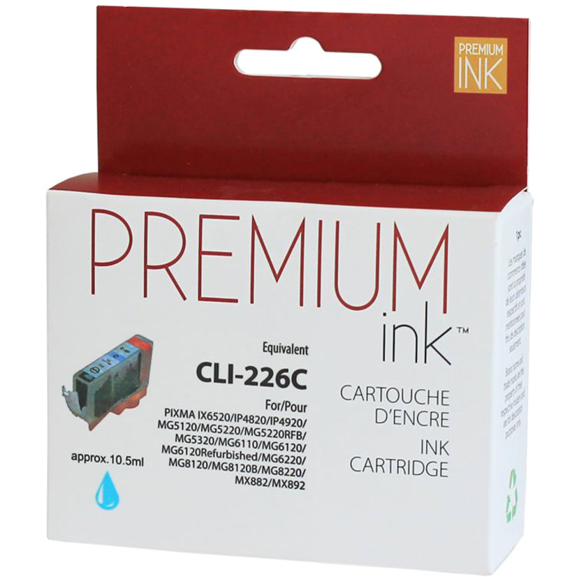 Premium Ink Ink Cartridge - Alternative for Canon CLI226C - Cyan - 510 Pages - 1 Pack