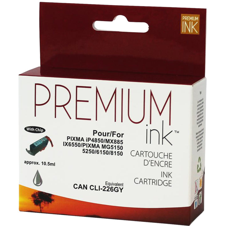 Premium Ink Ink Cartridge - Alternative for Canon CLI226G - Gray - 510 Pages - 1 Pack