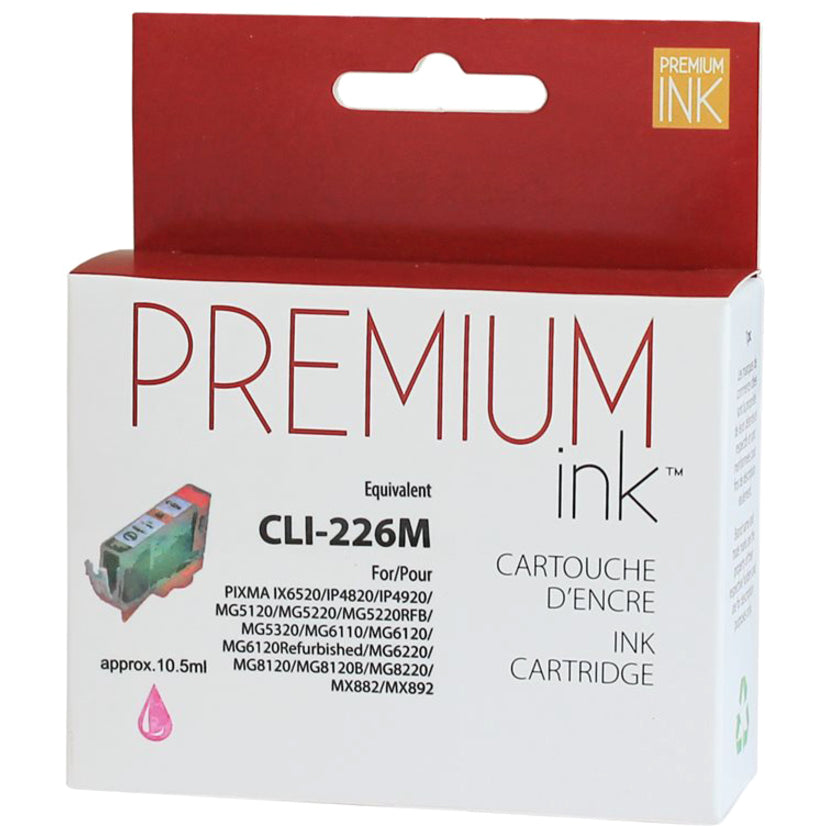 Premium Ink Ink Cartridge - Alternative for Canon CLI226M - Magenta - 510 Pages - 1 Pack