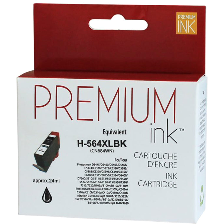 Premium Ink Ink Cartridge - Alternative for Hewlett Packard CN684WN / 564XL - Black - 550 Pages - 1 Pack