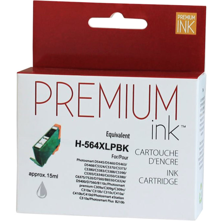 Neutral Box Ink Cartridge - Remanufactured for Hewlett Packard CB322WN / 564XL - Photo Black - 290 Pages - 1 Pack