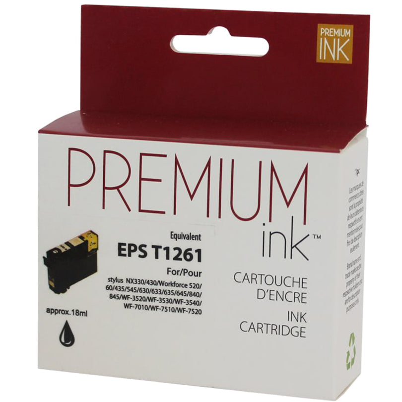 Premium Ink Ink Cartridge - Alternative for Epson T126120 - Black - 740 Pages - 1 Pack