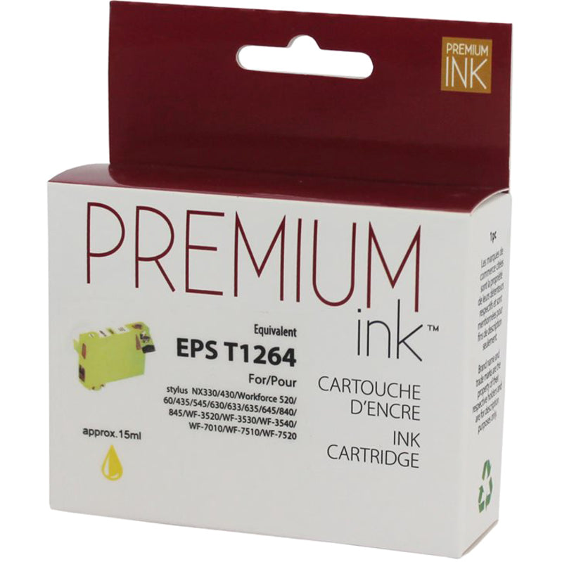 Premium Ink Ink Cartridge - Alternative for Epson T126420 - Yellow - 480 Pages - 1 Pack