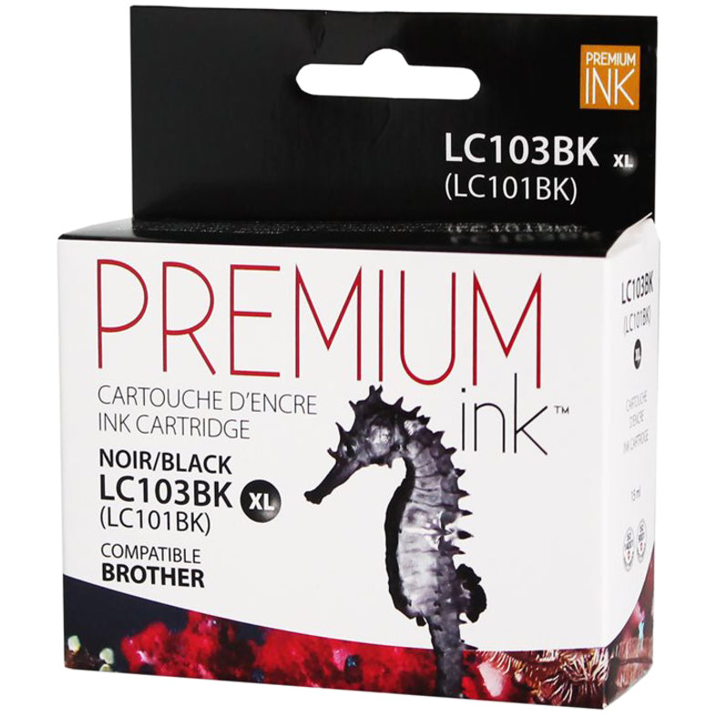 Premium Ink Ink Cartridge - Alternative for Brother LC103BK - Black - 600 Pages - 1 Pack