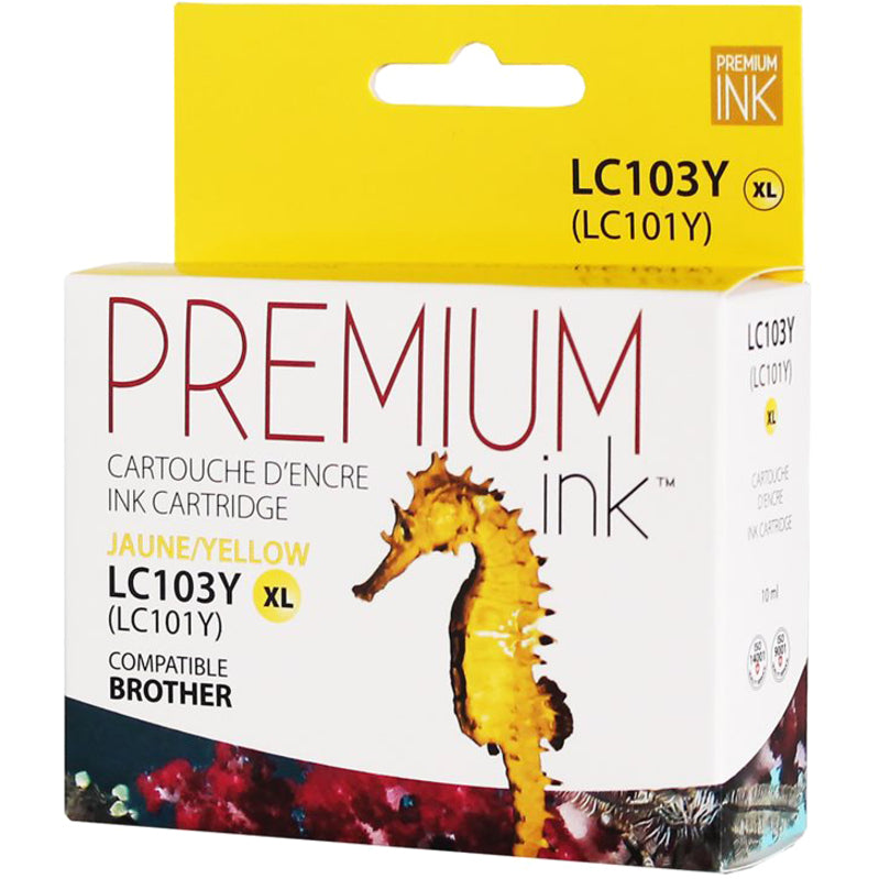 Premium Ink Ink Cartridge - Alternative for Brother LC103YS - Yellow - 600 Pages - 1 Pack