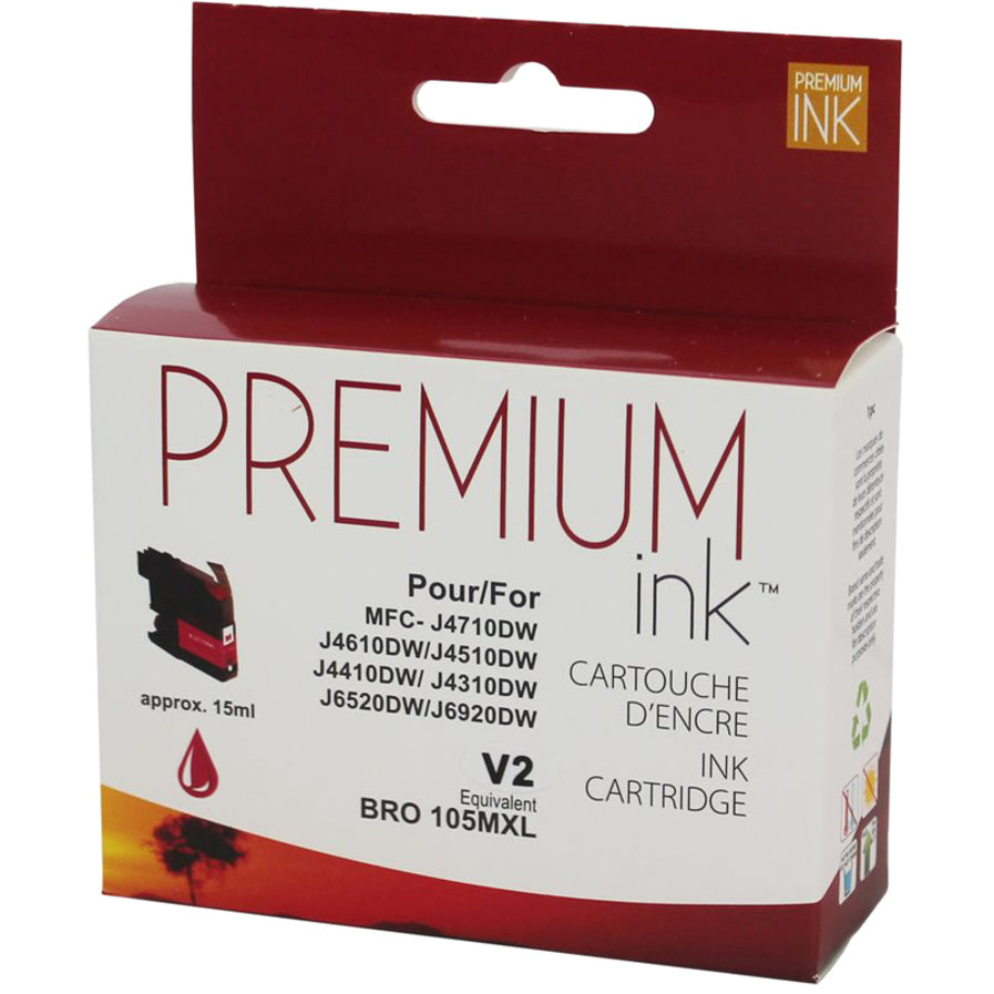 Premium Ink Ink Cartridge - Alternative for Brother LC105MS - Magenta - 1200 Pages - 1 Pack