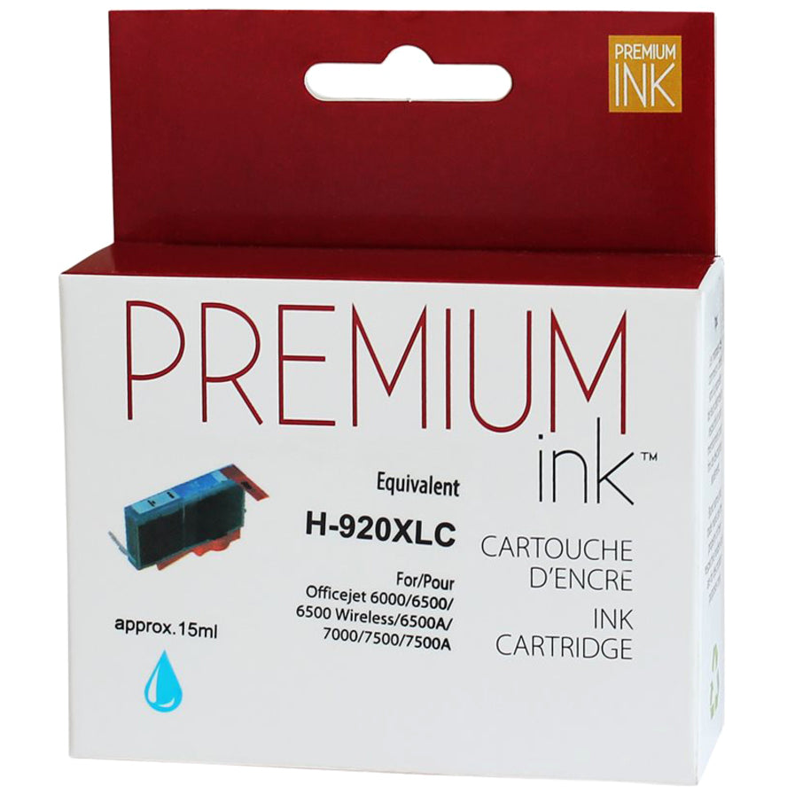 Premium Ink Ink Cartridge - Alternative for Hewlett Packard CD972AN / 920XL - Cyan - 700 Pages - 1 Pack