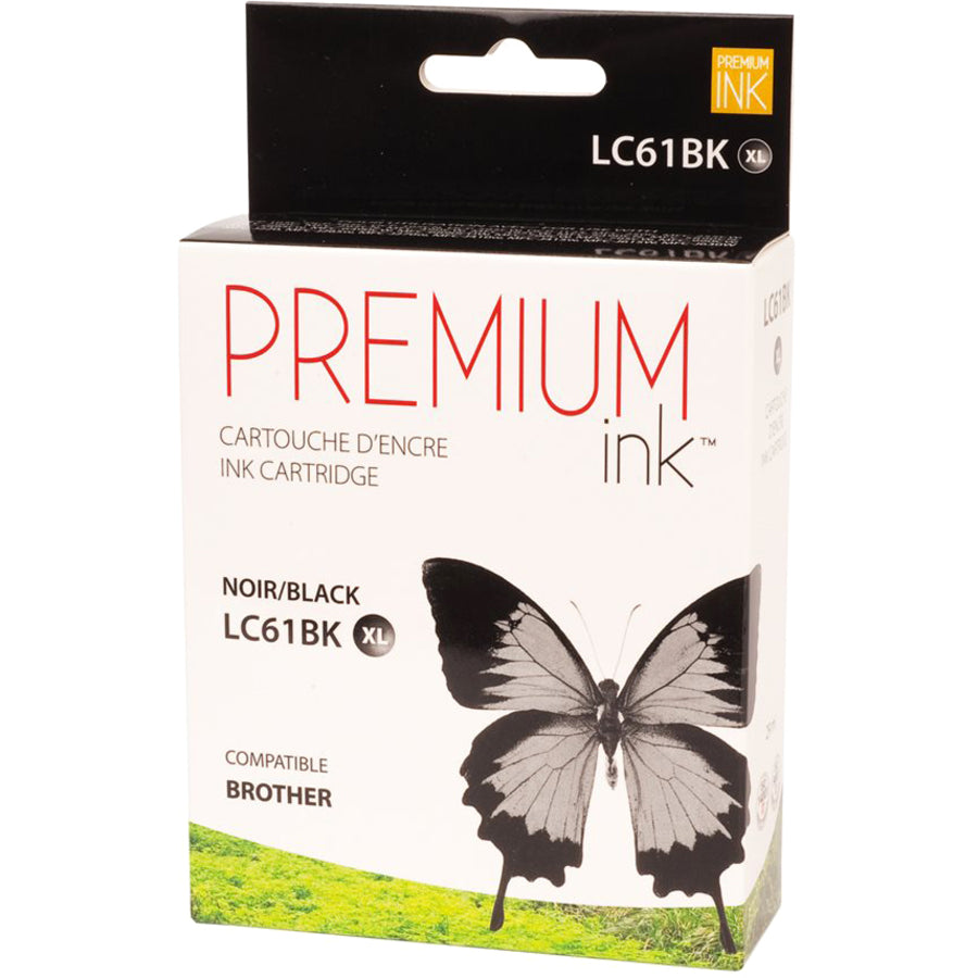 Premium Ink Ink Cartridge - Alternative for Brother LC61BK - Black - 450 Pages - 1 Pack