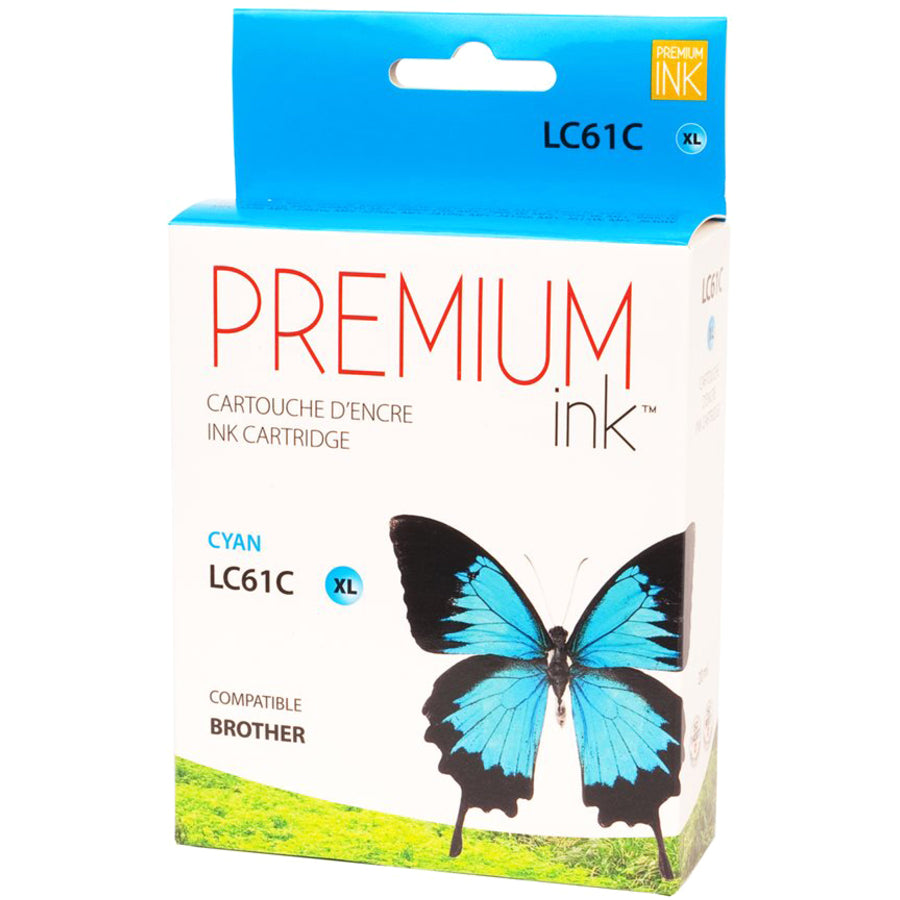 Premium Ink Ink Cartridge - Alternative for Brother LC61C - Cyan - 325 Pages - 1 Pack