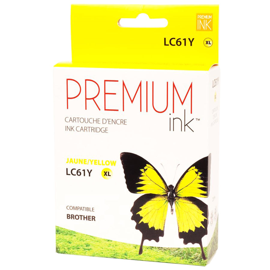 Premium Ink Ink Cartridge - Alternative for Brother LC61Y - Yellow - 325 Pages - 1 Pack