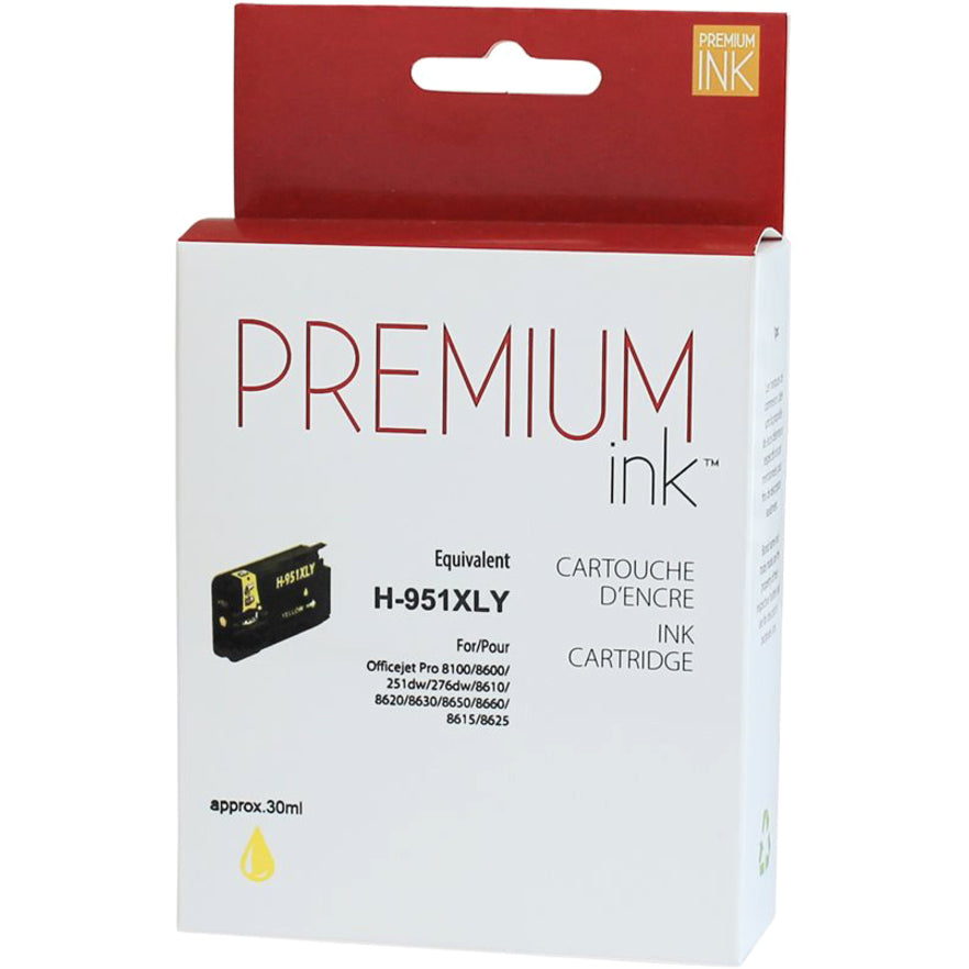 Premium Ink Ink Cartridge - Alternative for Hewlett Packard CN048AN / 951XL - Yellow - 1500 Pages - 1 Pack