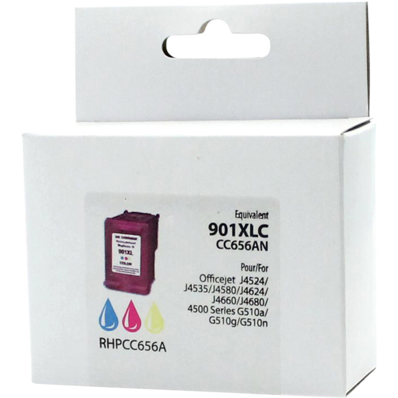 Neutral Box Ink Cartridge - Remanufactured for Hewlett Packard CC656AN / 901XL - Color - 360 Pages - 1 Pack