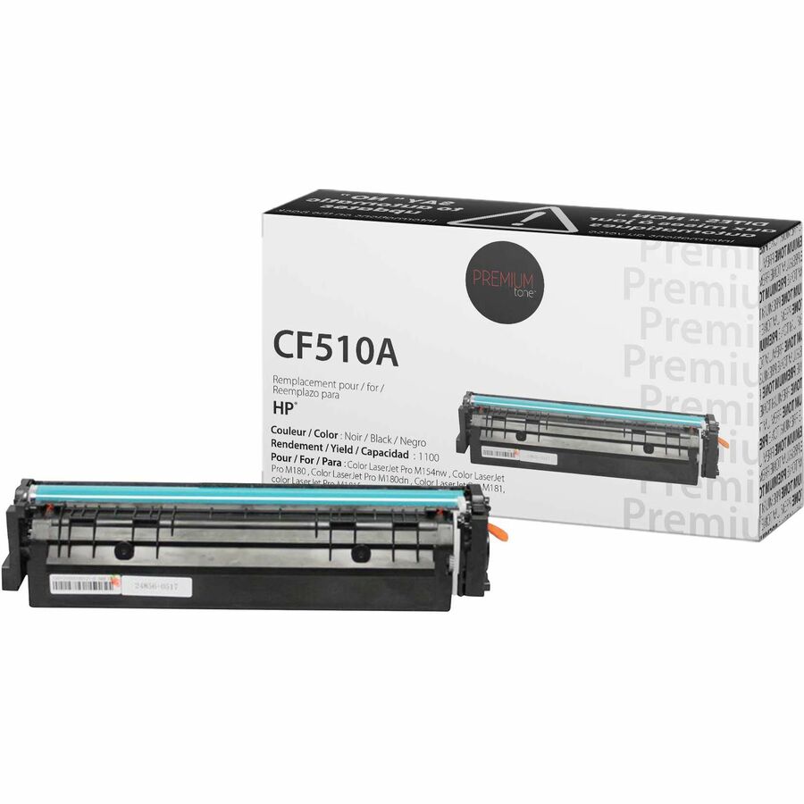 Premium Tone Toner Cartridge - Alternative for Hewlett Packard CF510A / 204A - Black - 1100 Pages - 1 Pack