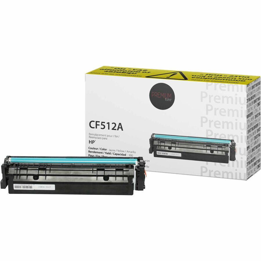 Premium Tone Toner Cartridge - Alternative for Hewlett Packard CF512A / 204A - Yellow - 900 Pages - 1 Pack