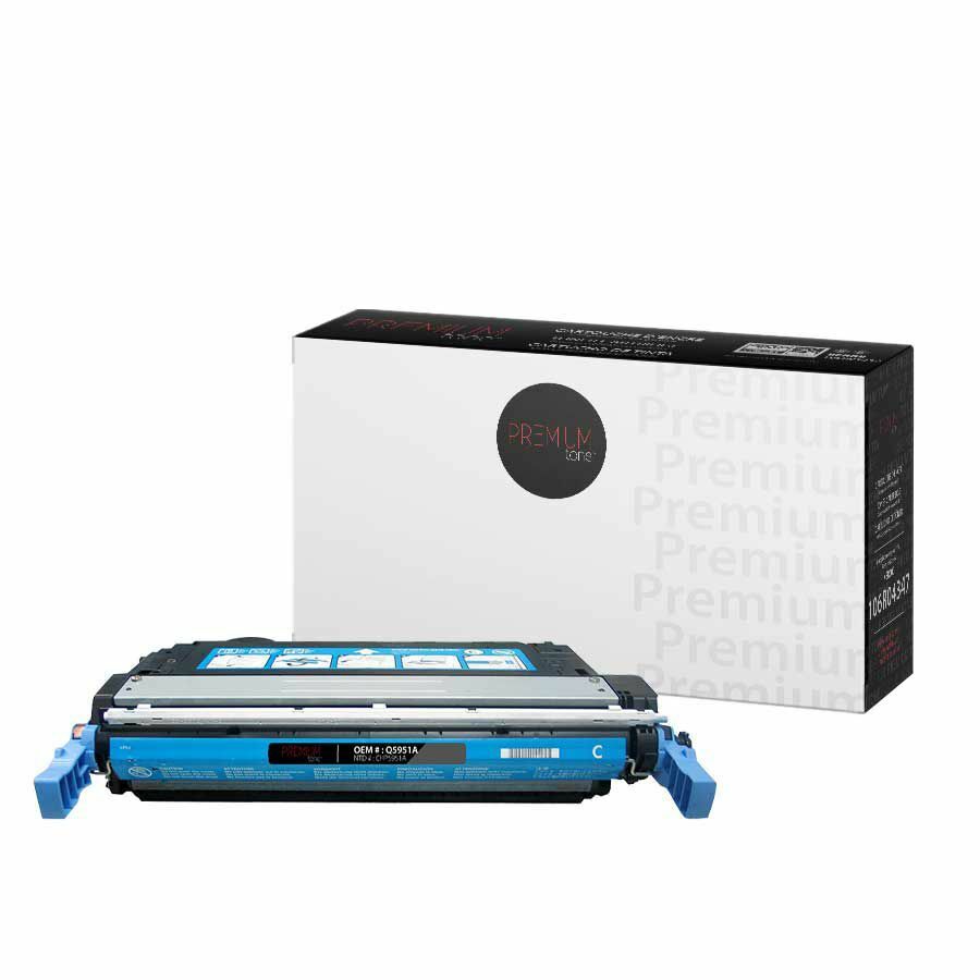 Premium Tone Toner Cartridge - Alternative for Hewlett Packard Q5951A / 643A - Cyan - 10000 Pages - 1 Pack