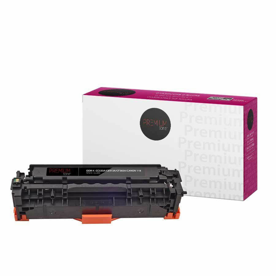 Premium Tone Toner Cartridge - Alternative for Canon 118 / 2660B001 / Hewlett Packard CC533A / CE413A / CF383A - Magenta - 2800 Pages - 1 Pack