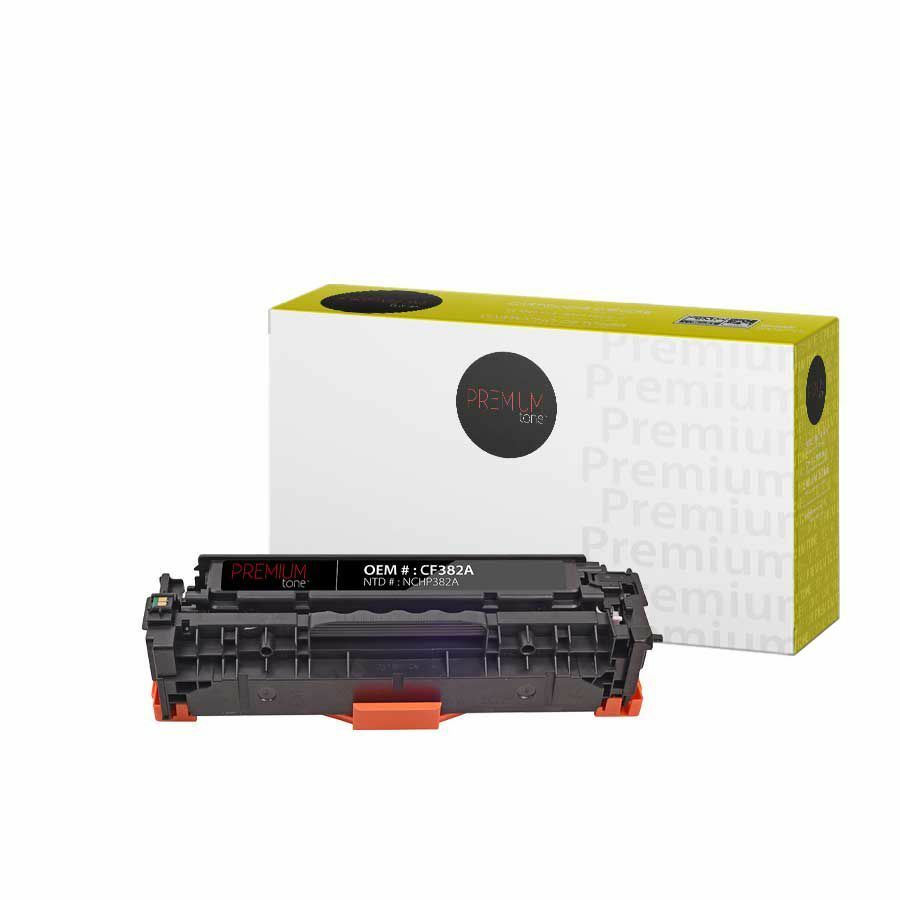 Premium Tone Toner Cartridge - Alternative for Hewlett Packard CF382A / 312A- Yellow - 2700 Pages - 1 Pack