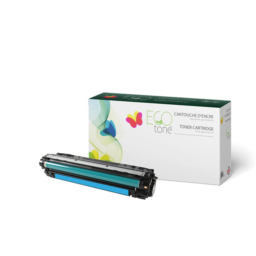 EcoTone Toner Cartridge - Remanufactured for Hewlett Packard CE271A / 650A - Cyan - 15000 Pages - 1 Pack