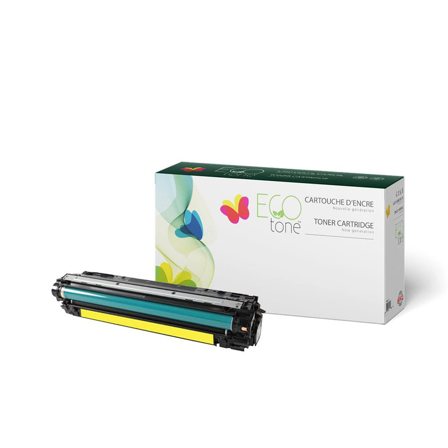 EcoTone Toner Cartridge - Remanufactured for Hewlett Packard CE272A / 650A - Yellow - 15000 Pages - 1 Pack