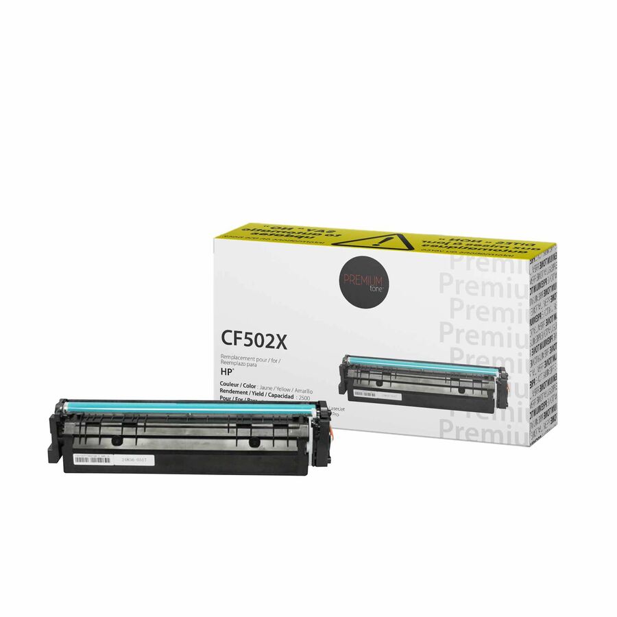 Premium Tone Toner Cartridge - Alternative for Hewlett Packard CF502X / 202X - Yellow - 2500 Pages - 1 Pack