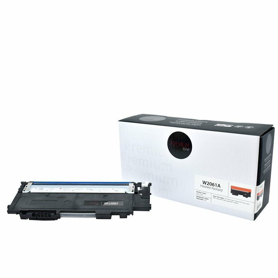 Premium Tone Toner Cartridge - Alternative for Hewlett Packard W2061A / 116A - Cyan - 700 Pages - 1 Pack