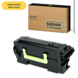 EcoTone Toner Cartridge - Remanufactured for Lexmark 58D1H00 - Black - 15000 Pages - 1 Pack