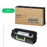 EcoTone Toner Cartridge - Remanufactured for Lexmark 52D1H00 / 521H - Black - 25000 Pages - 1 Pack