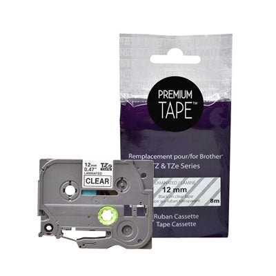 Brother TZe-131 Compatible Premium Tape Black / Clear 12mm