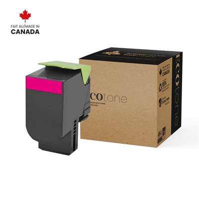 EcoTone Toner Cartridge - Remanufactured for Lexmark 70C1HM0 / 701HM - Magenta - 3000 Pages - 1 Pack