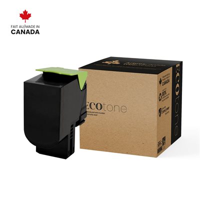 EcoTone Toner Cartridge - Remanufactured for Lexmark 70C10K0 - Black - 1000 Pages