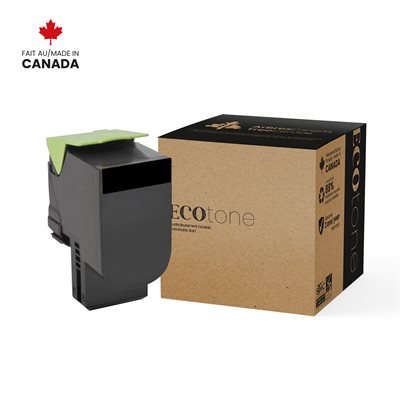 EcoTone Toner Cartridge - Remanufactured for Lexmark 801HK / 80C1HK0 - Black - 4000 Pages - 1 Pack