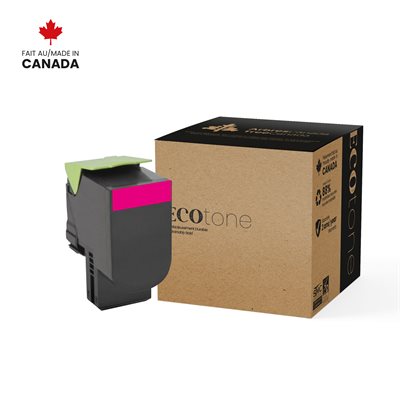 EcoTone Toner Cartridge - Remanufactured for Lexmark 801HM / 80C1HM0 - Magenta - 3000 Pages - 1 Pack