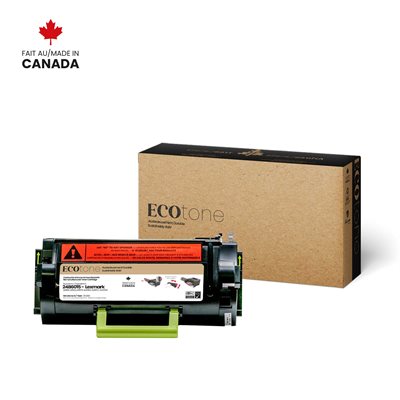 EcoTone Toner Cartridge - Remanufactured for Lexmark 24B6015 - Black - 35000 Pages - 1 Pack