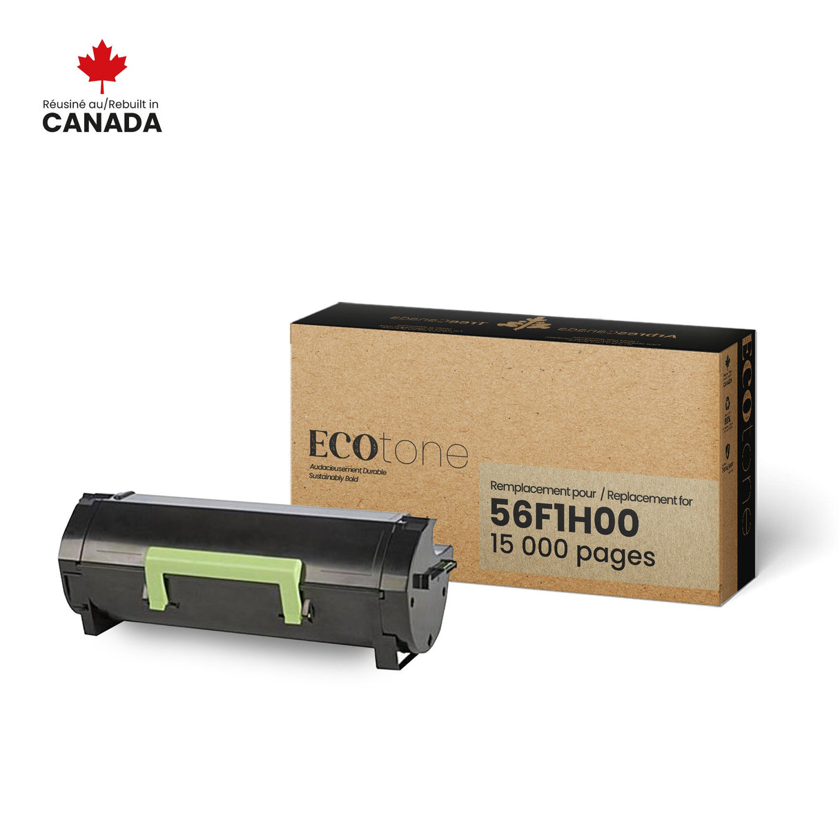 Premium Tone Toner Cartridge - Alternative for Lexmark 56F1H00 - Black - 15000 Pages - 1 Pack