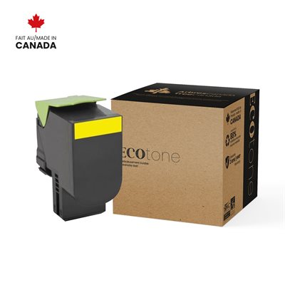 EcoTone Toner Cartridge - Remanufactured for Lexmark 71B10Y0 / 71B0040 - Yellow - 2300 Pages - 1 Pack