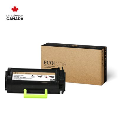 EcoTone Toner Cartridge - Remanufactured for Lexmark 62D1X00 / 621X - Black - 45000 Pages - 1 Pack