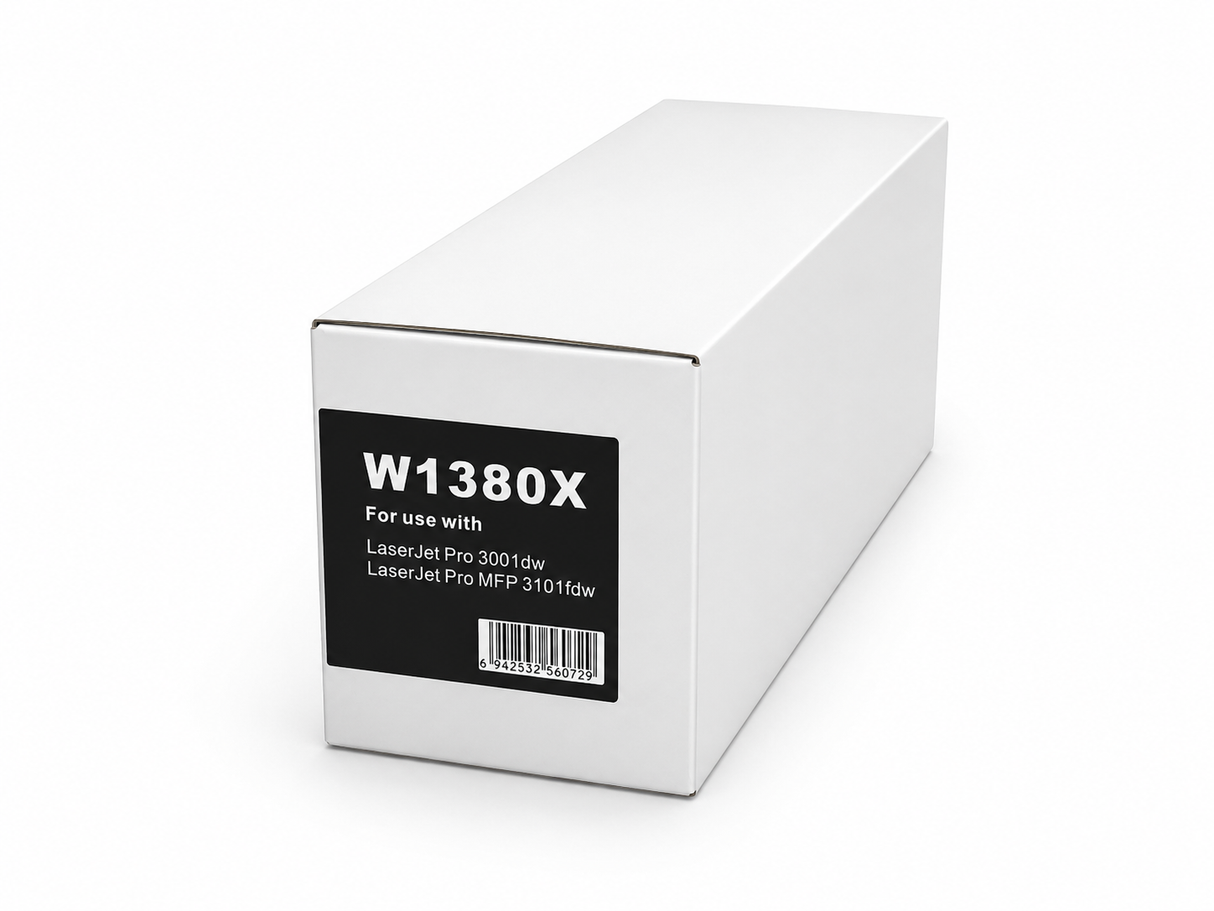 Compatible HP 138X W1380X Black Toner Cartridge High Yield - With Chip