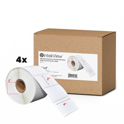 4x2'' Thermal Transfer Labels 3''Core 2750 / rolls - 4 / cs