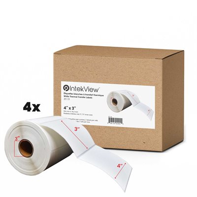 4x3'' Thermal Transfer Labels 3''Core 1800 / rolls - 4 / cs