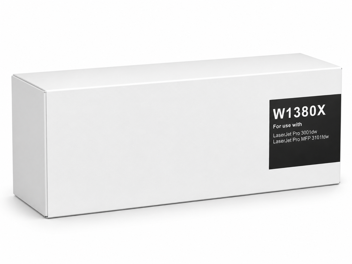 Compatible HP 138X W1380X Black Toner Cartridge High Yield - With Chip